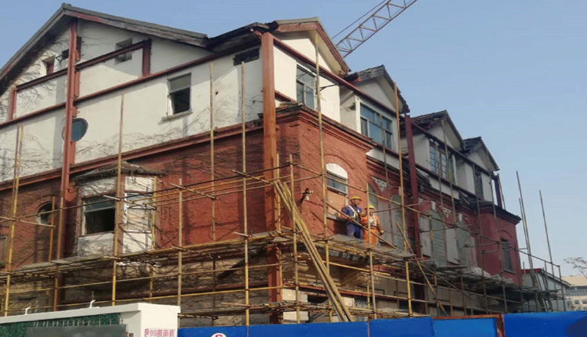 上海海南路84號(hào)保留建筑結(jié)構(gòu)換膽工程